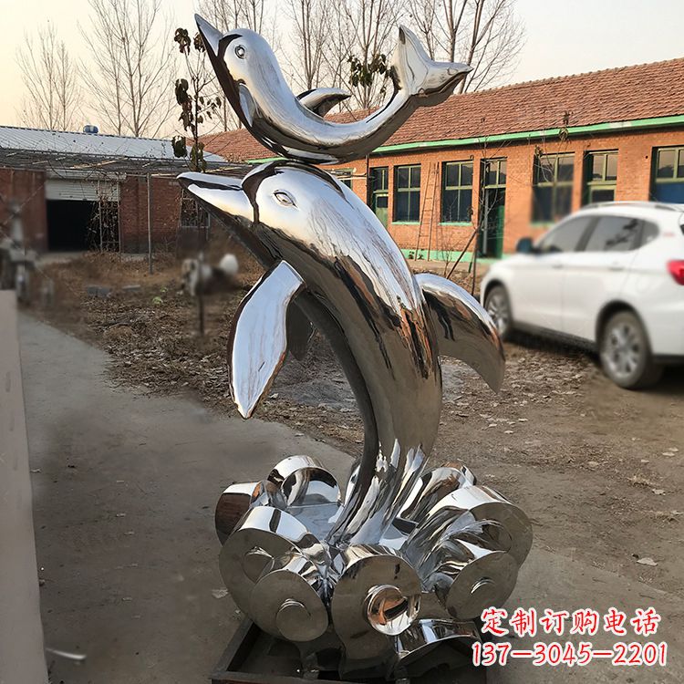 金华海豚不锈钢雕塑,带来动人惊喜