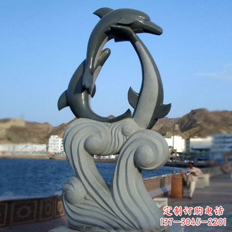 金华欣赏海豚石雕塑的美丽