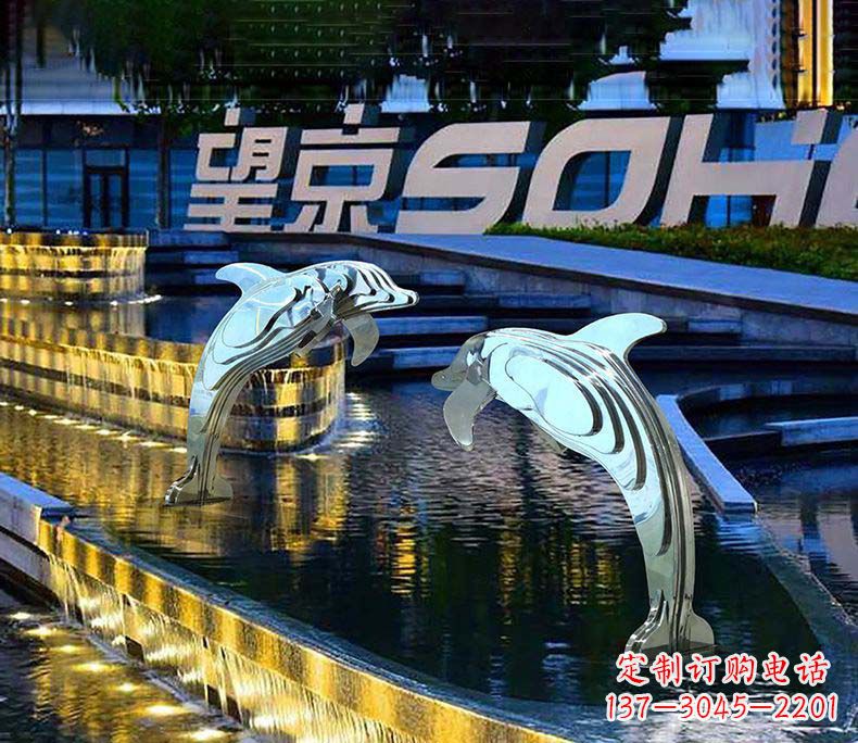 金华可爱海豚不锈钢雕塑