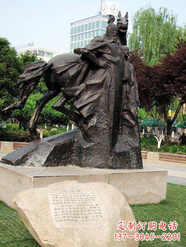 金华韩世忠古代名人铜雕