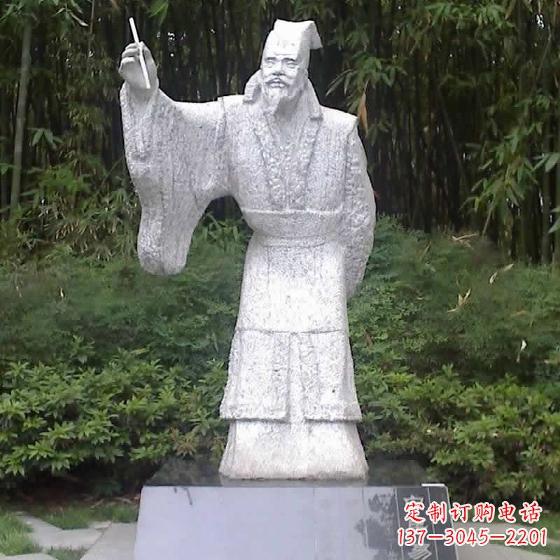 金华纪念历史文化名人白居易——白玉白居易石雕塑