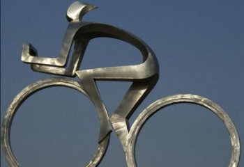 金华不锈钢骑自行车雕塑