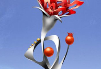 金华精美不锈钢石榴花雕塑，震撼了审美的眼睛