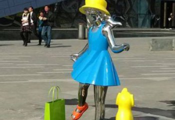 金华中领雕塑：极致的不锈钢小女孩雕塑