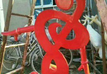 金华中领雕塑-不锈钢音符抽象雕塑
