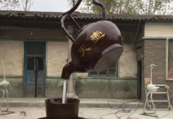 金华茶壶精美铜雕，为您打造经典景观雕塑