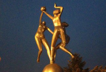 金华艺术化尽展，欣赏活力女孩景观铜雕