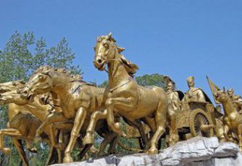 金华中领雕塑：精美古典马车铜雕