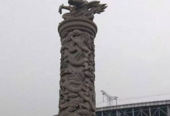 金华中领雕塑|仿古盘龙柱石雕