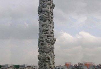 金华精美仿古盘龙柱石雕
