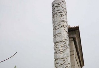 金华精美艺术品，象征霸气，盘龙柱石雕