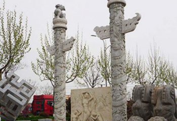 金华盘龙柱石雕华丽装点美丽家园