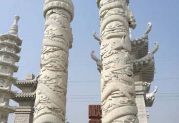 金华传承雄风，精美绝伦的盘龙柱石雕