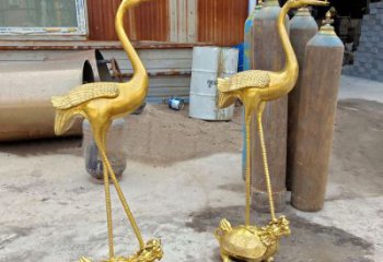 金华龟鹤延年仙鹤铜雕