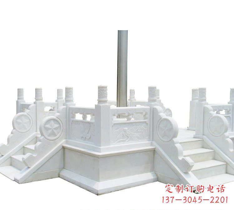金华汉白玉部队升旗台雕塑