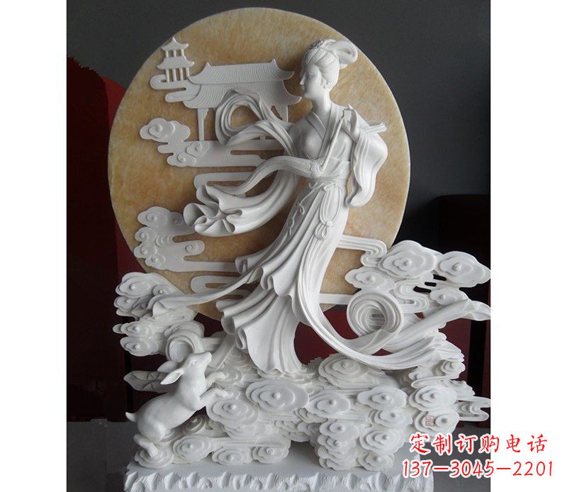 金华汉白玉嫦娥雕塑