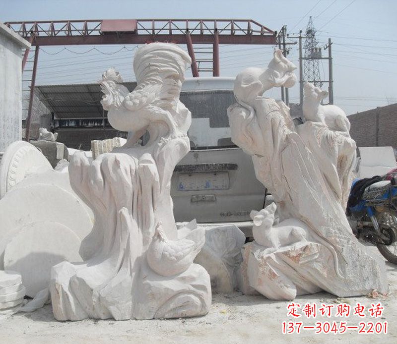 金华汉白玉大公鸡雕塑