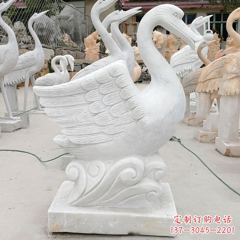 金华中领雕塑:精美的吐水天鹅雕塑