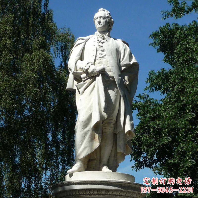 金华汉白玉歌德雕像
