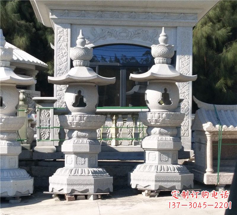 金华汉白玉公园灯笼雕塑