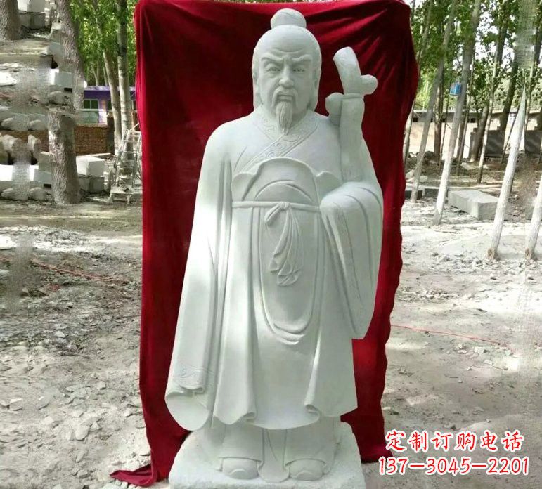 金华汉白玉古代名医华佗雕塑