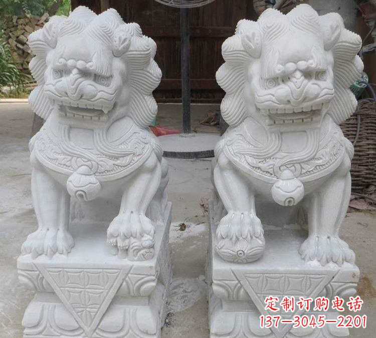金华汉白玉精美狮子雕塑
