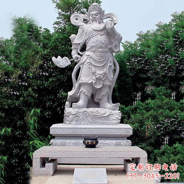 金华汉白玉关公雕塑,融入神秘历史色彩