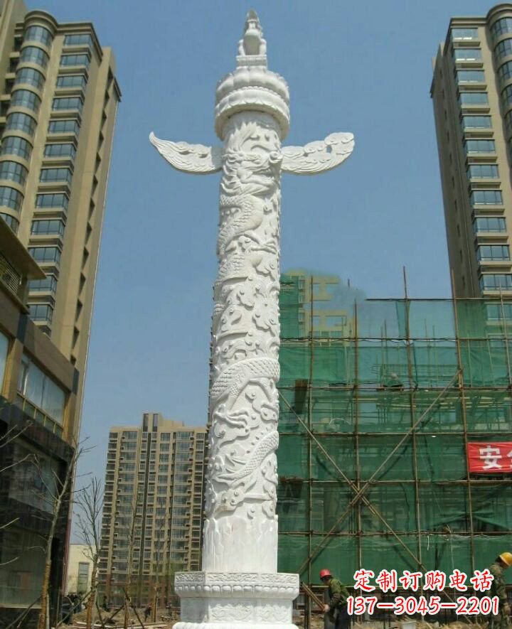 金华汉白玉华表石雕