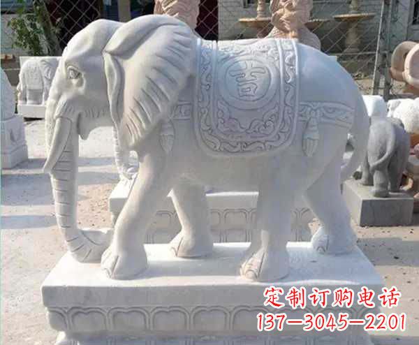 金华汉白玉吉祥如意招财镇宅大象石雕_1