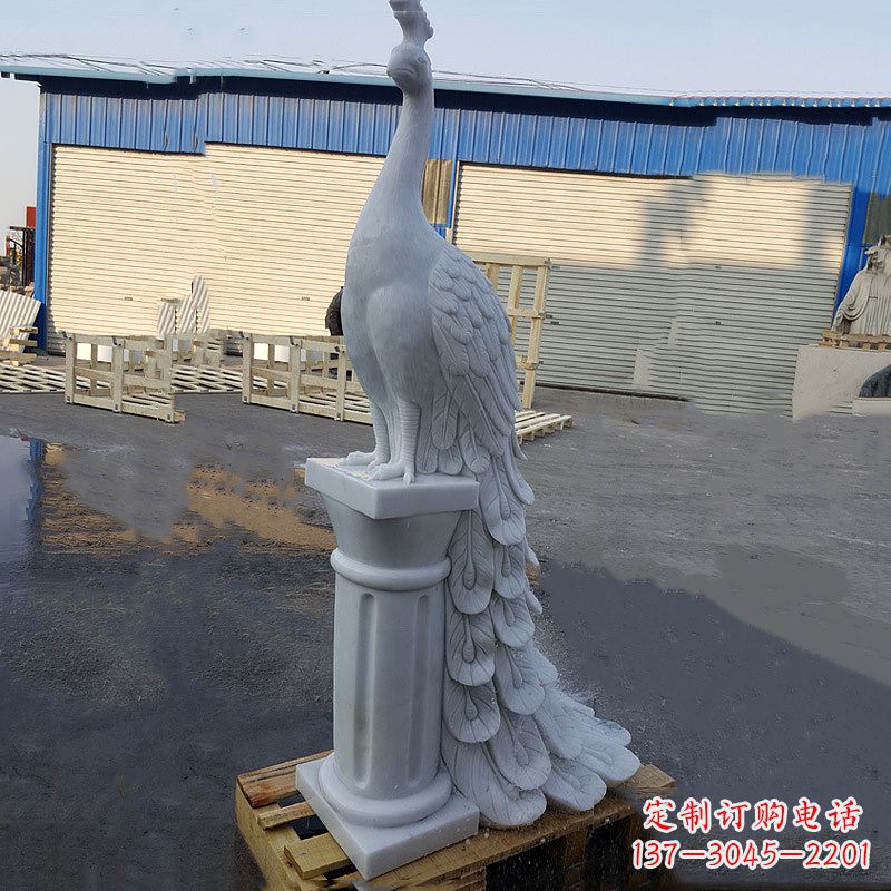 金华汉白玉孔雀雕塑,传承艺术精髓