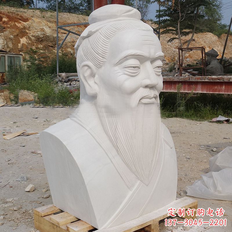 金华中领雕塑,高级工艺汉白玉孔子胸像