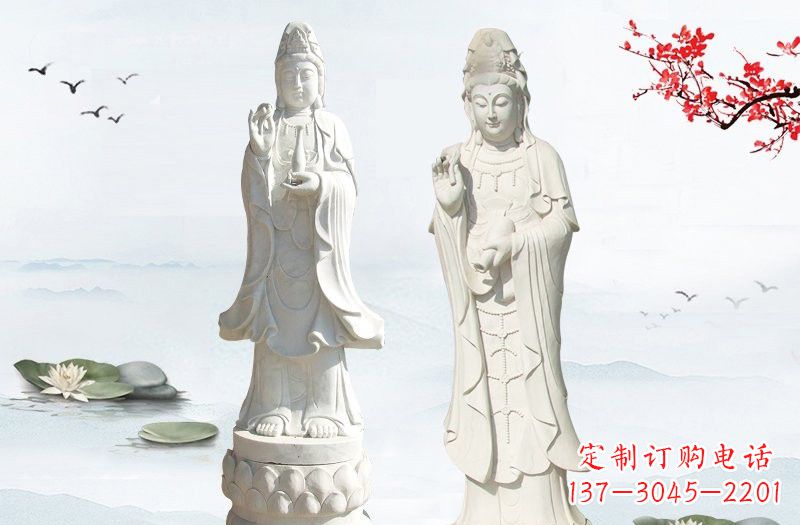 金华象征慈悲的观音石雕