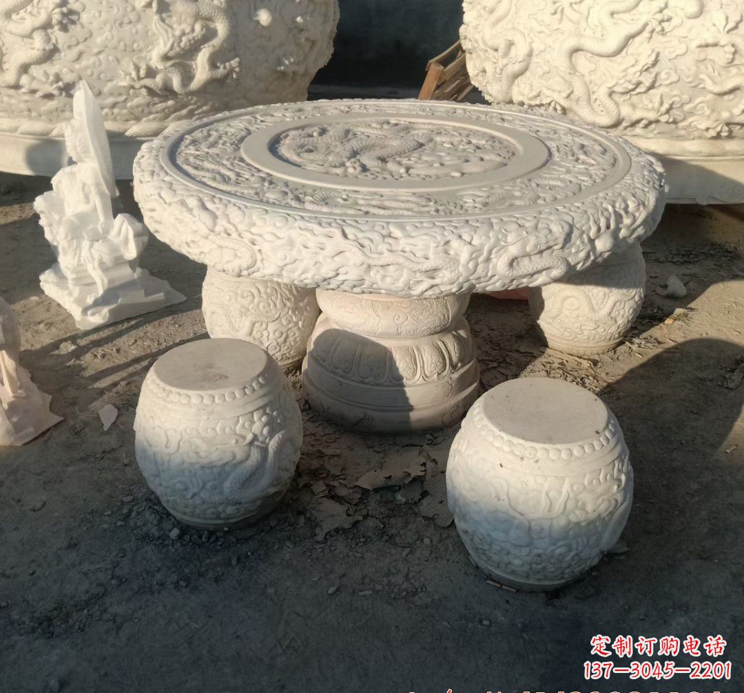 金华中领雕塑推出的汉白玉魔力龙雕塑,以汉白玉…