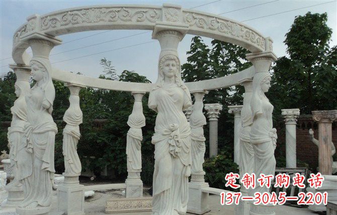 金华汉白玉欧式凉亭雕塑