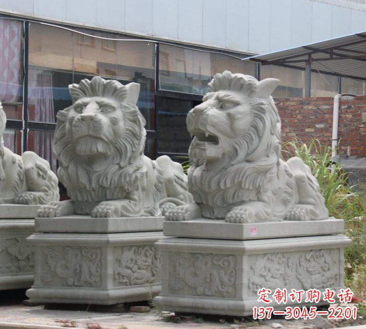 金华汉白玉欧式狮子石雕