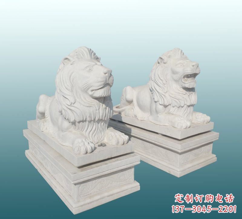 金华汉白玉欧式西洋狮子石雕