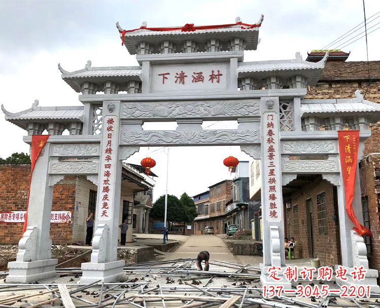 金华汉白玉牌坊石雕