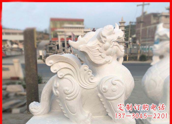 金华汉白玉貔貅门口招财石雕