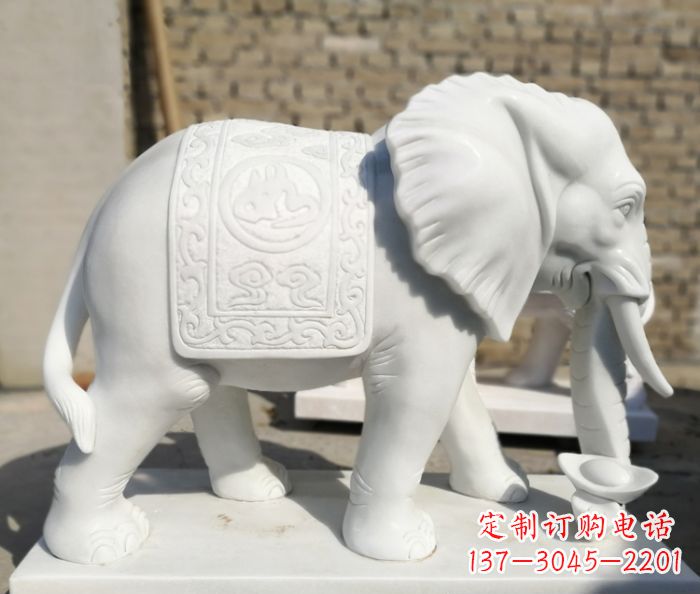 金华精美绝伦,汉白玉大象雕塑