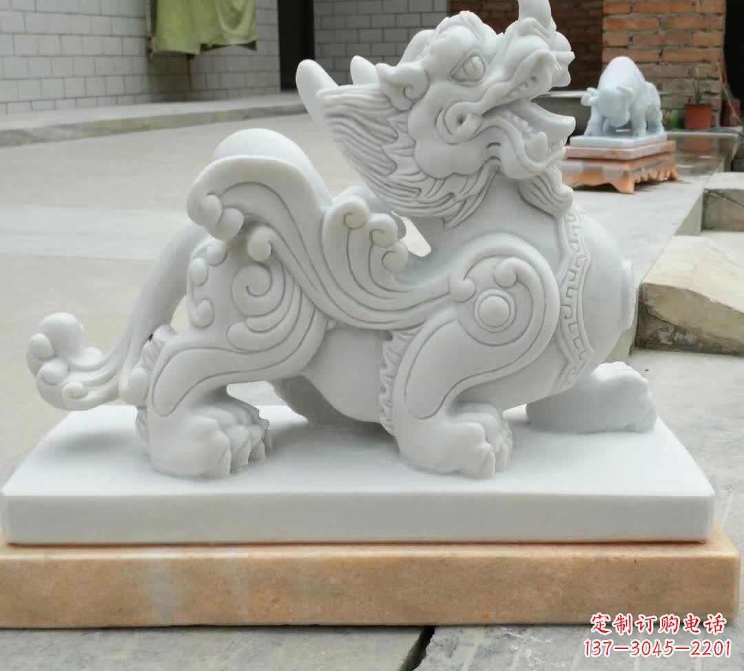 金华精美汉白玉貔貅雕塑