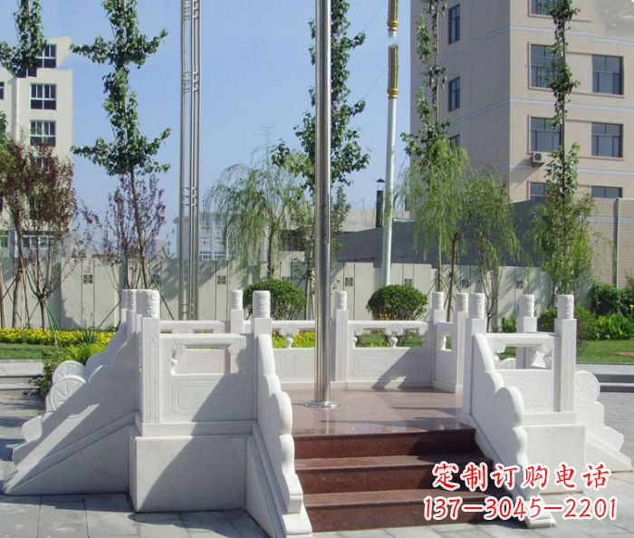金华汉白玉升旗台校园石雕