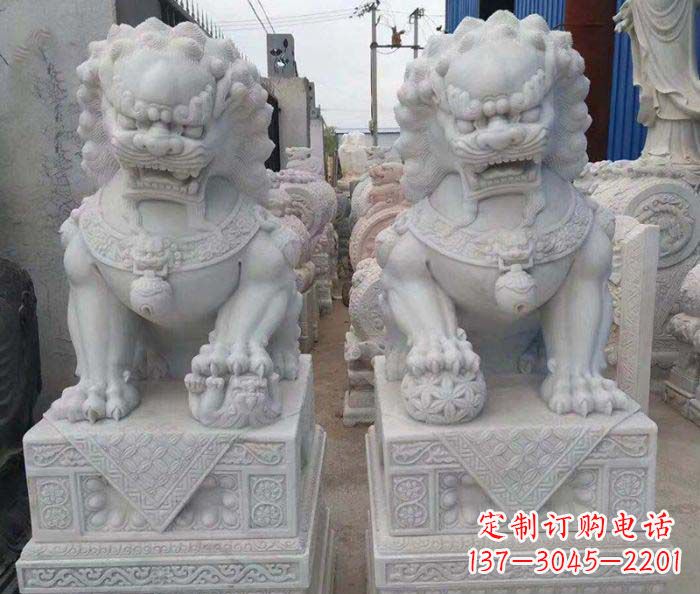 金华中领雕塑狮子石雕助您招财无忧