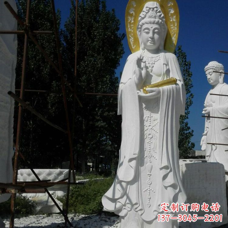 金华汉白玉石雕佛像石头观音