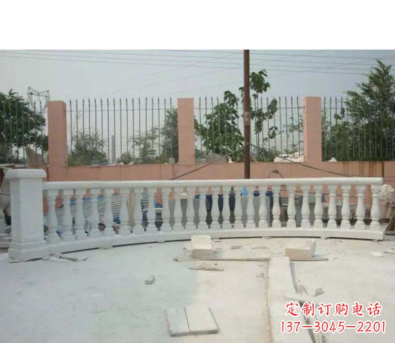 金华精致白玉石栏杆雕塑