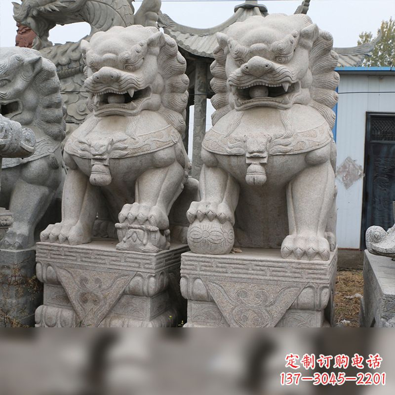 金华精美雕刻,汉白玉天安门石狮子