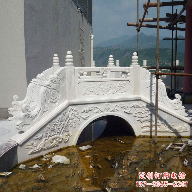 金华汉白玉庭院装饰石桥雕塑