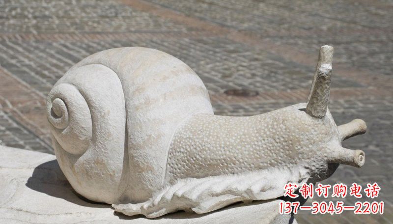 金华汉白玉蜗牛动物石雕