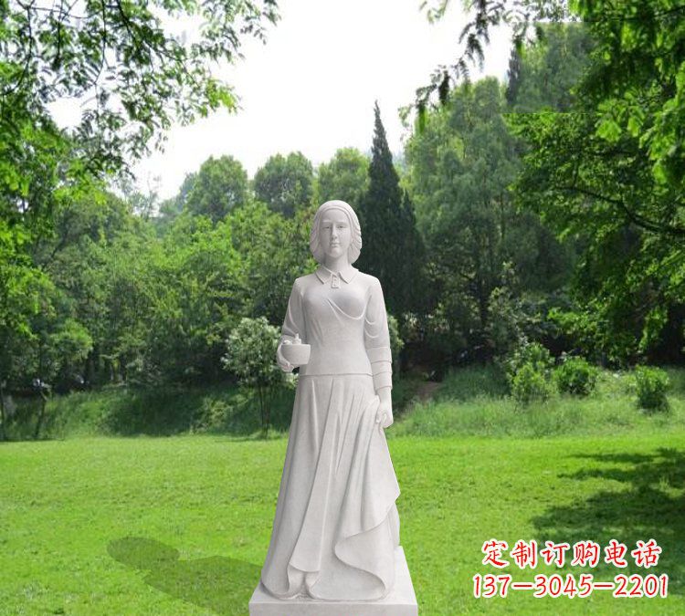 金华汉白玉西方名人南丁格尔雕塑