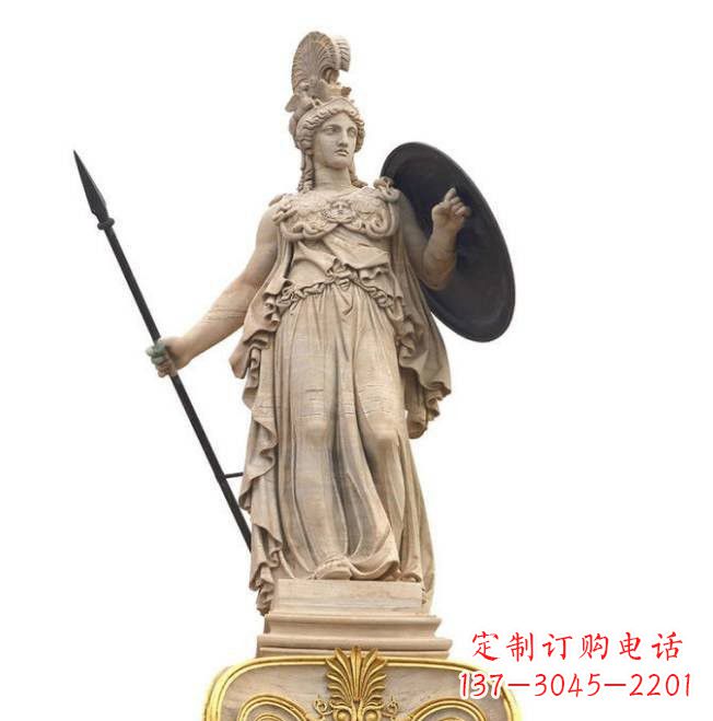 金华艺术定制——汉白玉希腊女神雅典娜雕塑