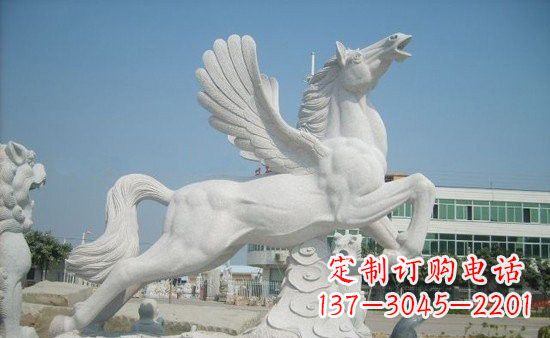 金华汉白玉祥云飞马石雕